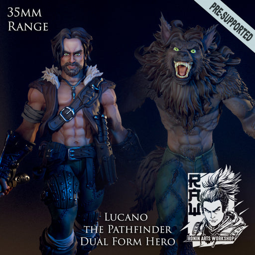 Lucano The Lycan Pathfinder - Dual Form Mini - STL only - Only-Games