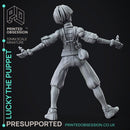 Lucky - Awakend Puppet - 2 Forms - PRESUPPROTED - 32mm scale