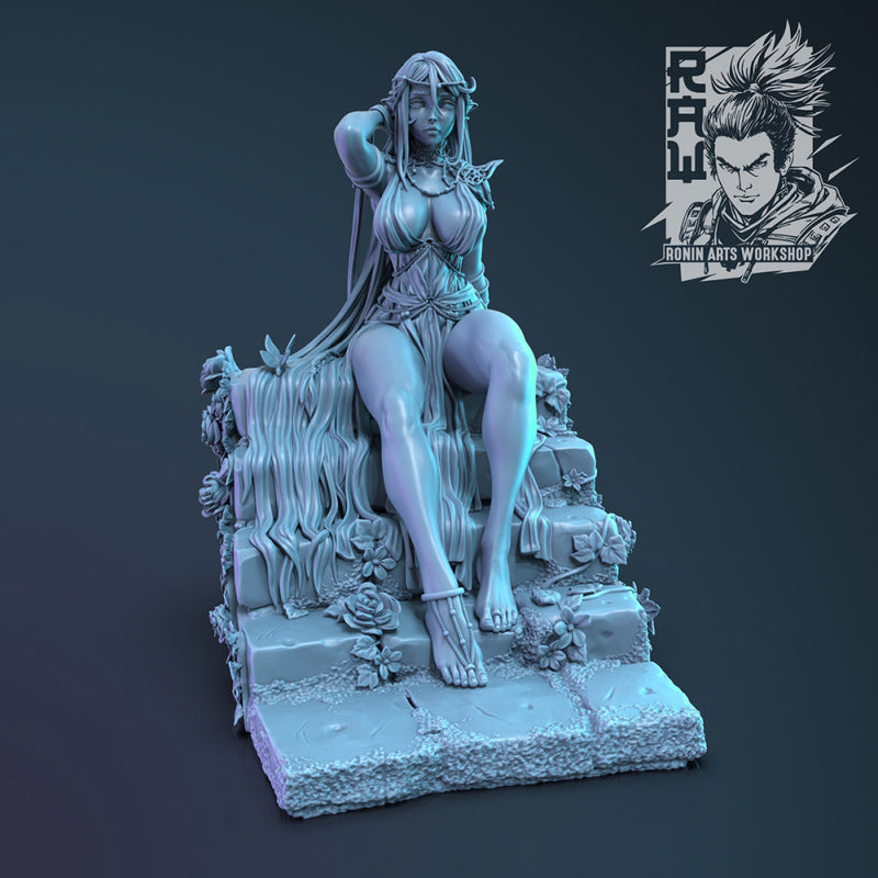 Ridia Pin Up -  75mm plus 120mm (Presuported) - STL only - Only-Games