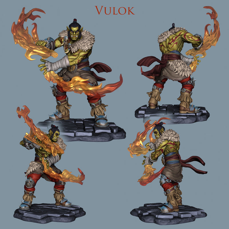 Vulok - Orc Pyromancer - STL only - Only-Games