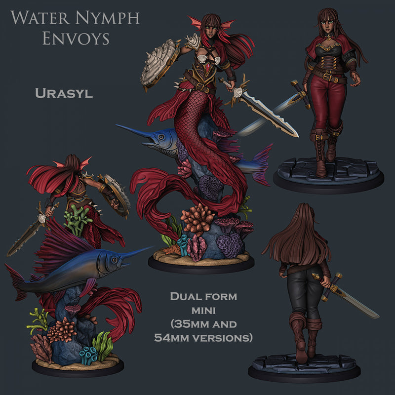 Water Nymph Envoys (NSFW) Mermaid Set - Dual Form - 54mm - Ronin Arts ...