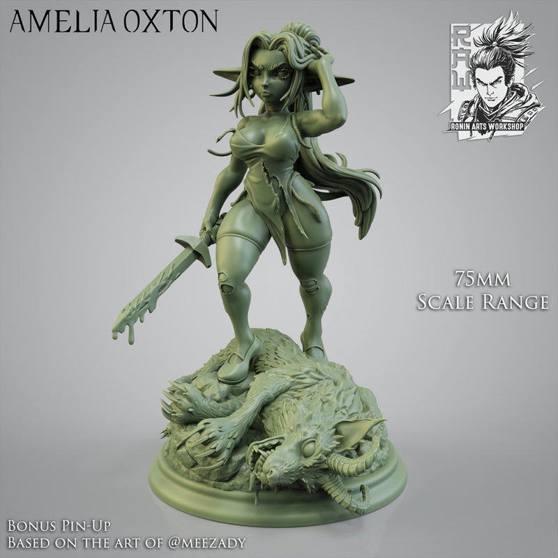 Amelia Oxton - Goblin Duchess Pin-Up (75mm) - STL only - Only-Games