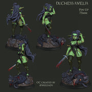 Amelia Oxton - Goblin Duchess Pin-Up (75mm) - STL only - Only-Games