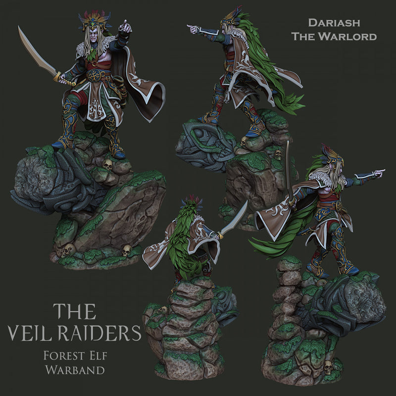 Dariash - Forest Elf Warlord - 54mm - Only-Games