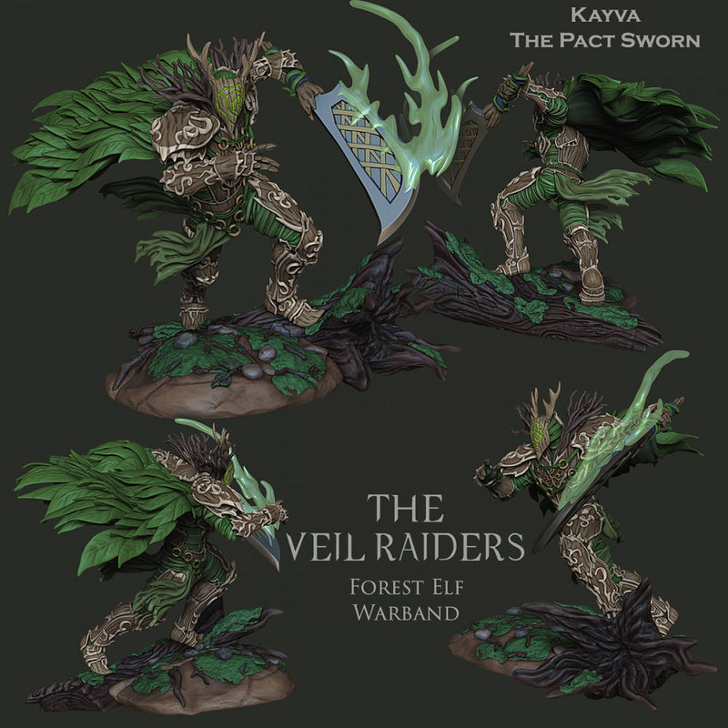 Kayva The Pact Sworn - Forest Elf Living Armor - STL only - Only-Games