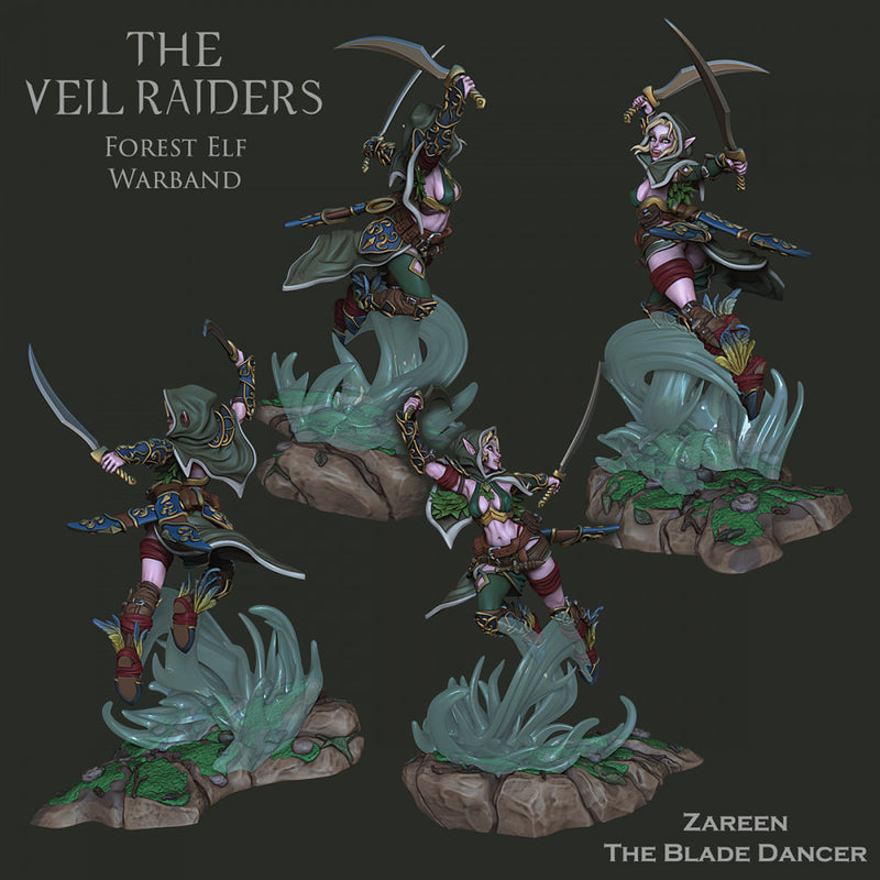Zareen - Blade Dancer Forest Elf - 54mm - Only-Games