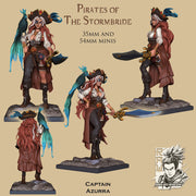 Pirate Captain Azurra - STL only - Only-Games