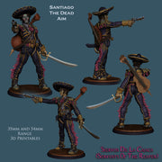 Santiago The Dead Aim - Dia De Muertos Pistolero - 54mm - Only-Games