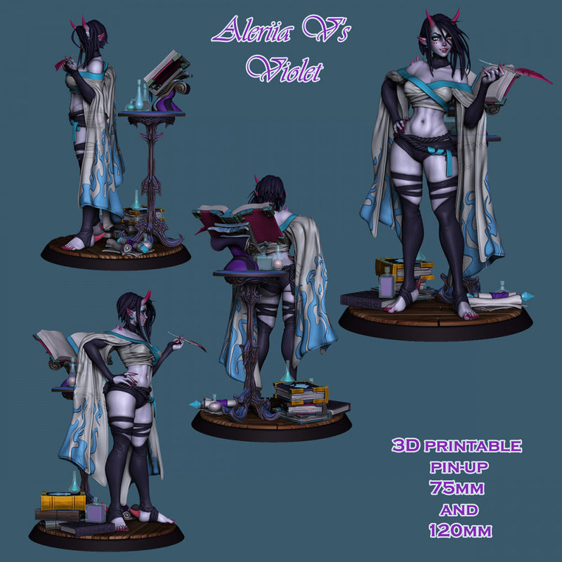 Violet (Pose 2) NSFW - 75mm and 120mm - STL only - Only-Games