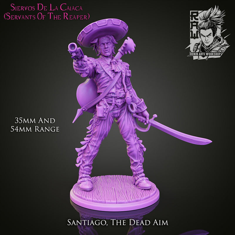 Santiago The Dead Aim - Dia De Muertos Pistolero - 54mm - Only-Games