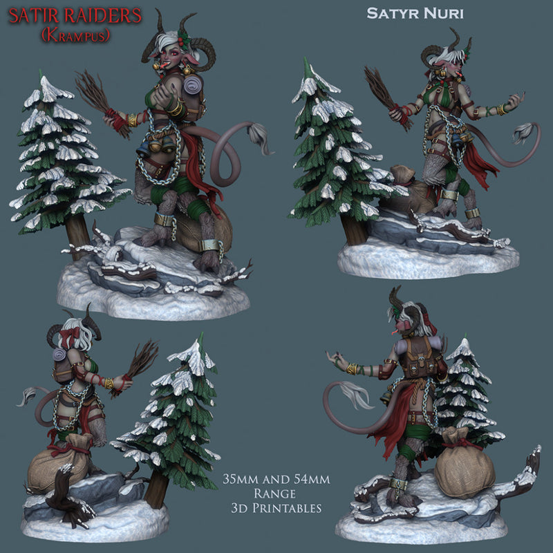 Nuri The Satyr - Female Krampus - STL only - Only-Games