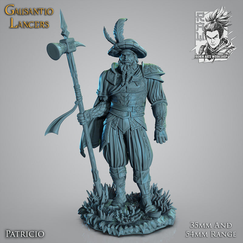 Patricio the Lancer - landsknecht style guard - 54mm - Only-Games
