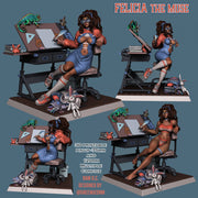 Felicia The Muse (NSFW) - 75mm and 120mm Pin-Up - STL only - Only-Games