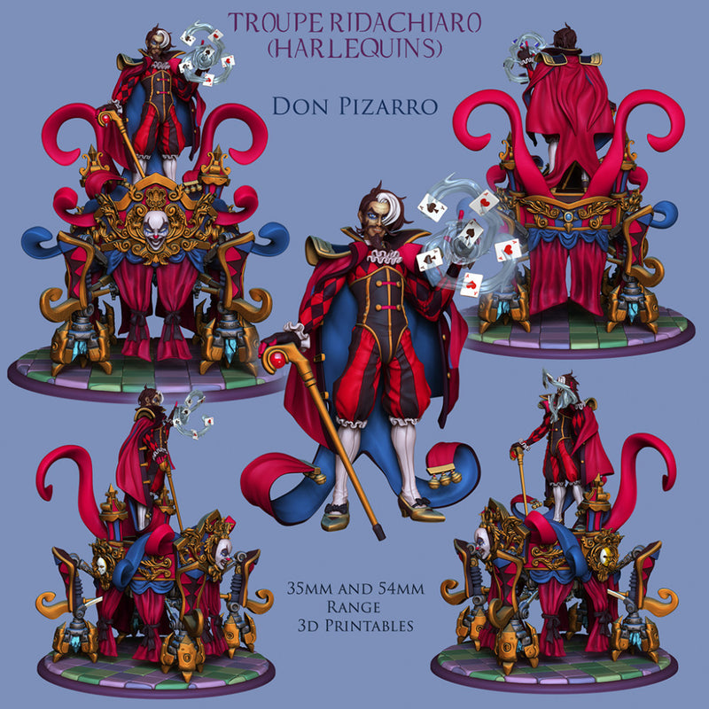 Don Pizarro - Harlequin Troupe Leader - STL only - Only-Games