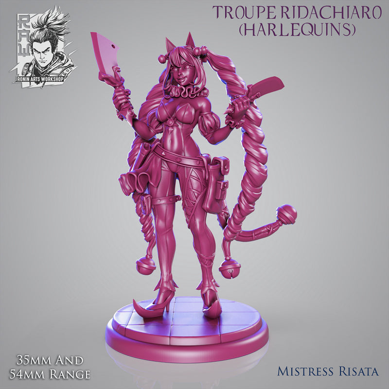 Mistress Risata - Harlequin Assassin - STL only - Only-Games