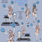 Cheerbunny Alex (NSFW) - 75mm and 120mm Pin-Up - STL only - Only-Games