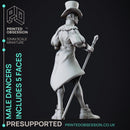 Masked Ball Male Dancer with 6 heads - Normal & Horror - PRESUPPORTED - 32mm scale