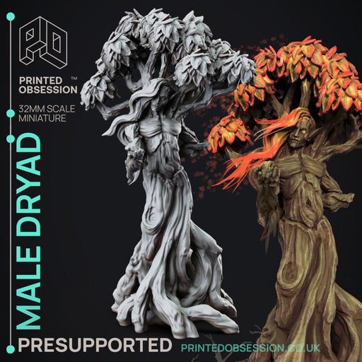 Dryad - Faywild Forest Spirit - PRESUPPORTED - 32mm scale - Only-Games