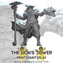 Human Male Wizard (32mm scale miniature)