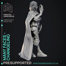 Changeling Theif - Many Faces -  PRESUPPORTED - Illustrated and Stats - 32mm scale