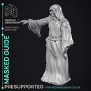 The Masked Guide - Wondering Desert -  PRESUPPORTED - Illustrated and Stats - 32mm scale - Only-Games