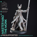 Tabaxi Monk - Tabaxi Caravan - PRESUPPORTED - 32mm scale - Illustrated & Stats