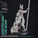 Tabaxi Monk - Tabaxi Caravan - PRESUPPORTED - 32mm scale - Illustrated & Stats