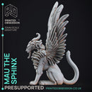 Sphinx - Tabaxi Caravan - PRESUPPORTED - 32mm Scale - Illustrated & Stats