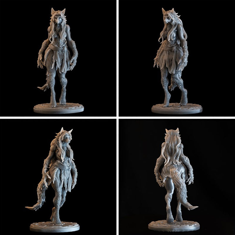 Mercedes The Haunted - Dual Form Peasant (Were-Coyote) - STL only - Only-Games