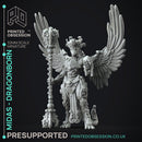 Midas Dragon - Flesh of Gold -  PRESUPPORTED - Illustrated and Stats - 32mm scale