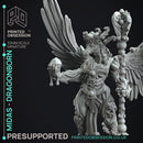 Midas Dragon - Flesh of Gold -  PRESUPPORTED - Illustrated and Stats - 32mm scale