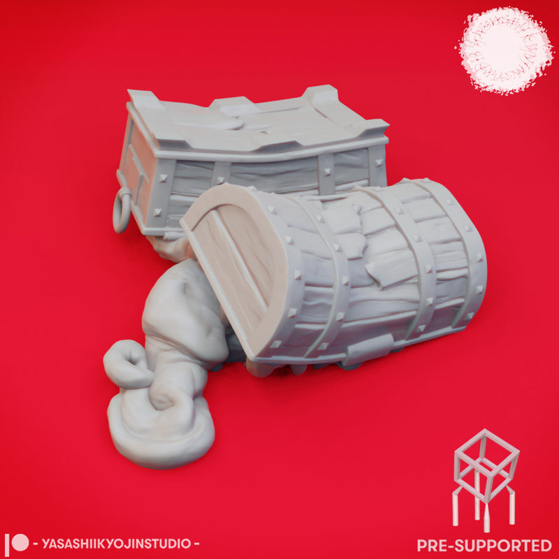 Defeated Mimic - Book of Beasts - Tabletop Miniature (Pre-Supported)