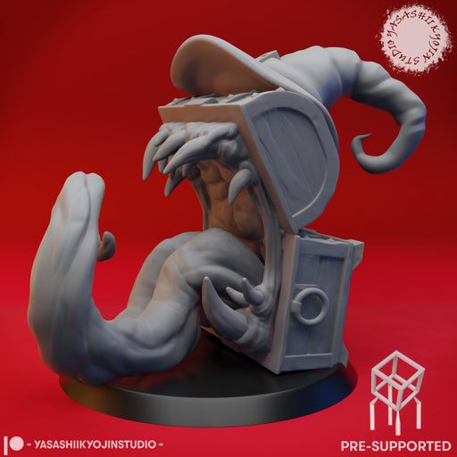 Mimic - Toothy Halloween Chest - Tabletop Miniature (Pre-Supported) - Only-Games