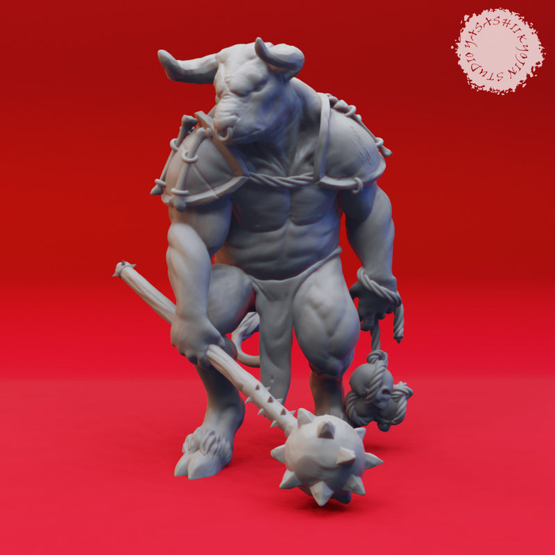 Minotaur Warband - Book of Beasts - Tabletop Miniatures (Pre-Supported)