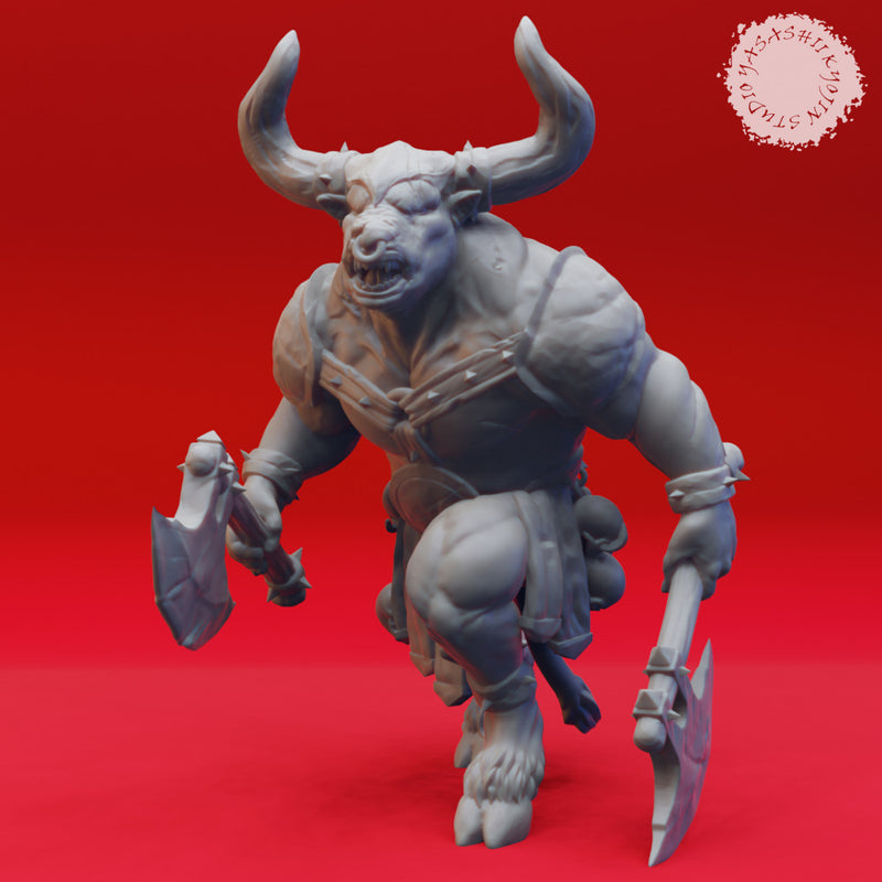 Minotaur Warband - Book of Beasts - Tabletop Miniatures (Pre-Supported)