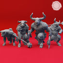 Minotaur Warband - Book of Beasts - Tabletop Miniatures (Pre-Supported)