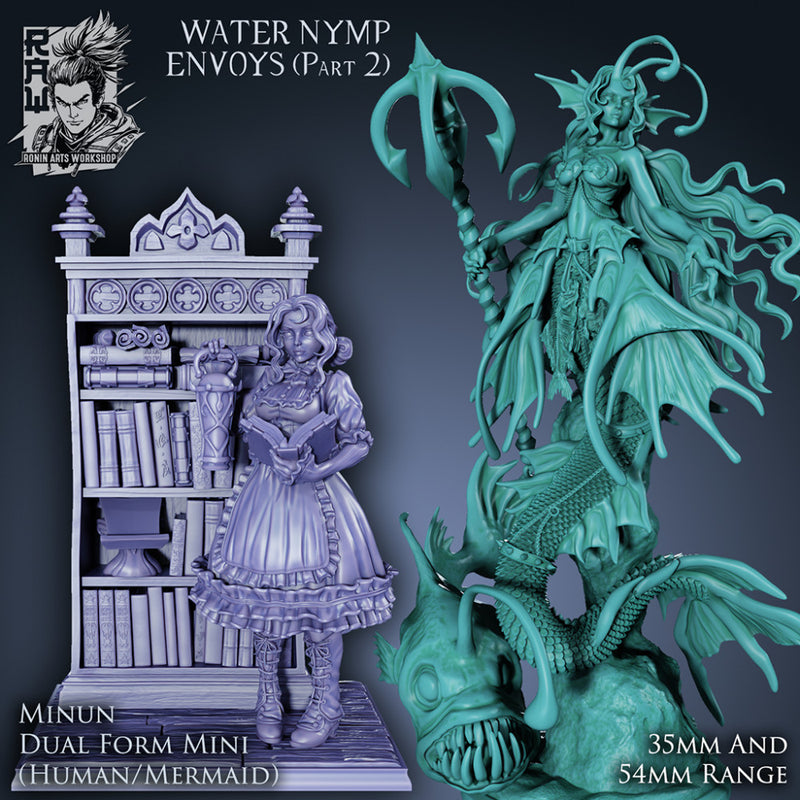 Minun The Scholar - Dual Form (Mermaid) Mini - STL only - Only-Games