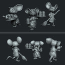 MoiMois Pack 1 - Mousefolk Workers - STL only - Only-Games