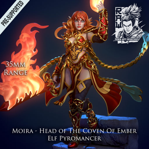 Moira - Elf Pyromancer - STL only - Only-Games