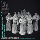 Friars & Monks of the Iron hammer - 8 Models - PRESUPPORTED - 32mm scale