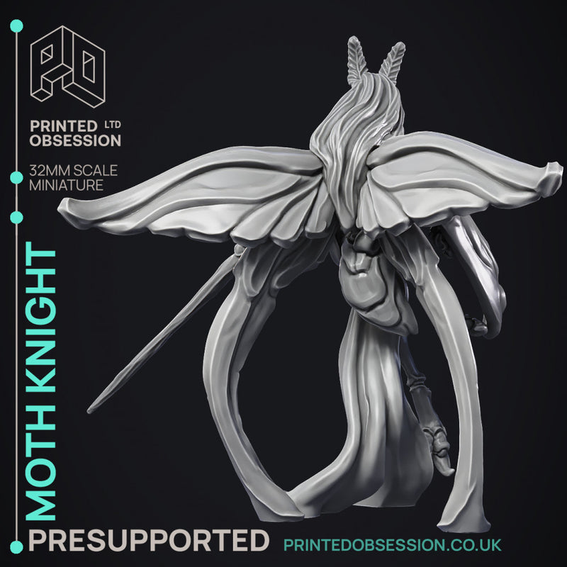 Moth Knight - Medium Fighter - PRESUPPORTED - 32mm Scale