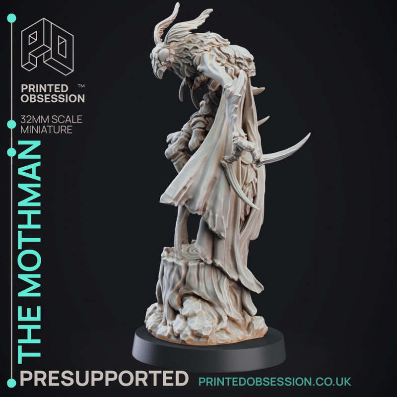 Mothman - Cryptid - PRESUPPORTED - 32mm Scale