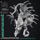 Mountain Devil - Large Monster - Cryptids of the Darkwoods -  PRESUPPORTED - Illustrated and Stats - 32mm scale