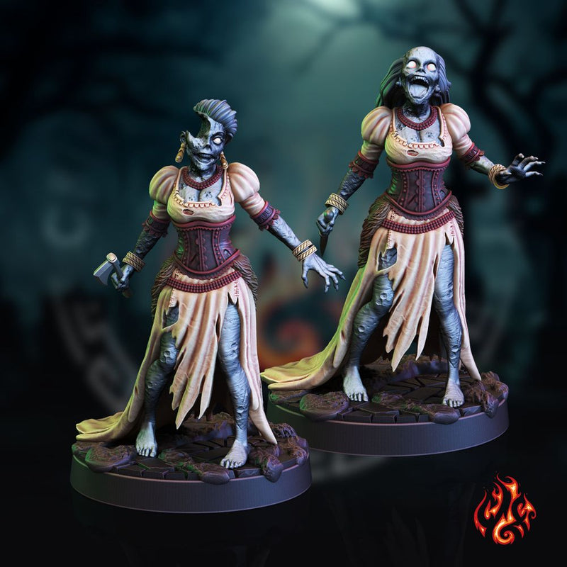 Mourners, female zombies