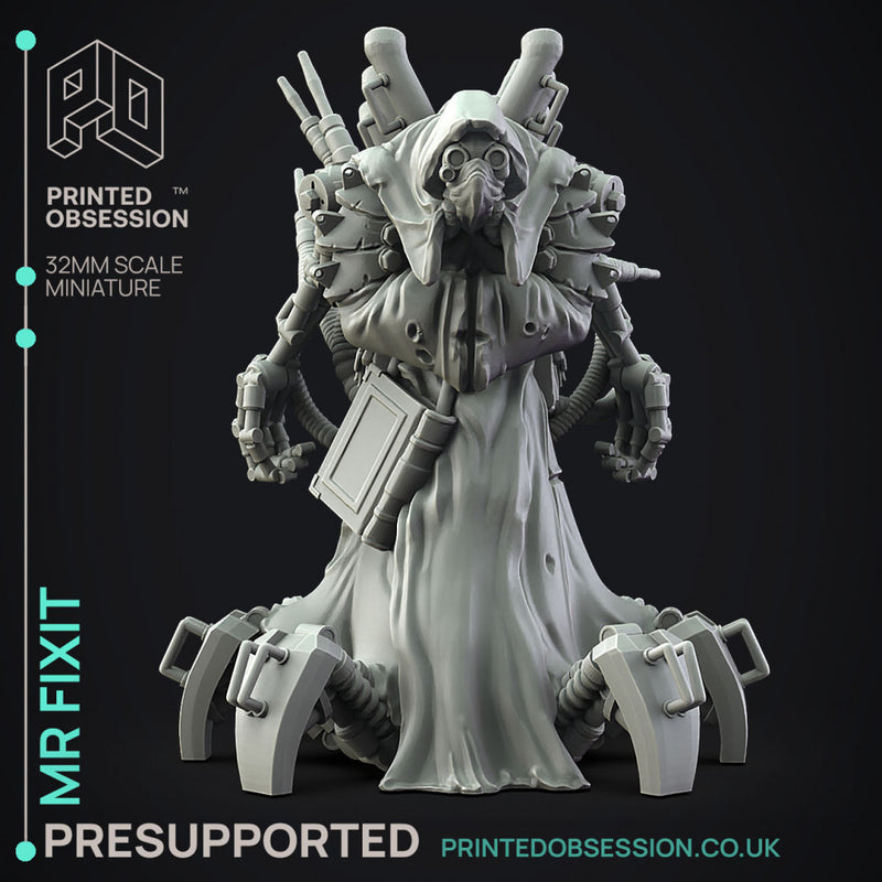 Mr Fixit - Warforged Adept -  PRESUPPORTED - Illustrated and Stats - 32mm scale
