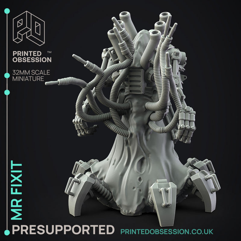 Mr Fixit - Warforged Adept -  PRESUPPORTED - Illustrated and Stats - 32mm scale