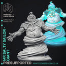 Salty Sailor Taffy - Giant Boss -  PRESUPPORTED - Illustrated and Stats - 32mm scale