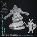 Salty Sailor Taffy - Giant Boss -  PRESUPPORTED - Illustrated and Stats - 32mm scale