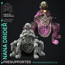 Nana Drider - Spider Woman -  PRESUPPORTED - Illustrated and Stats - 32mm scale