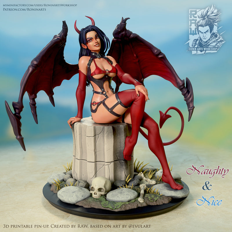 Naughty and Nice - Double Pin-Up Kit - STL only - Only-Games